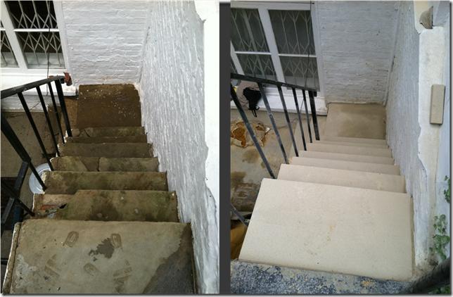 Yorkstone Steps Before and After Restoration - Photo 2